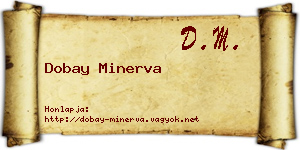 Dobay Minerva névjegykártya